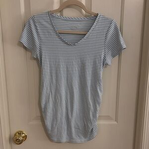 Striped Blue and White Isabel Women's Maternity Top size M
